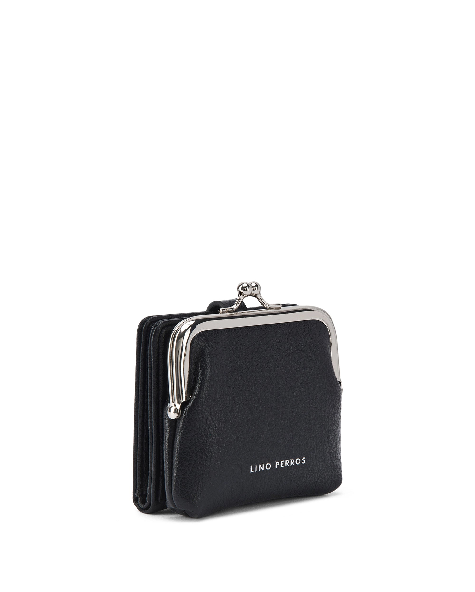 Ella Compact Luxe Black Wallet | Lino Perros