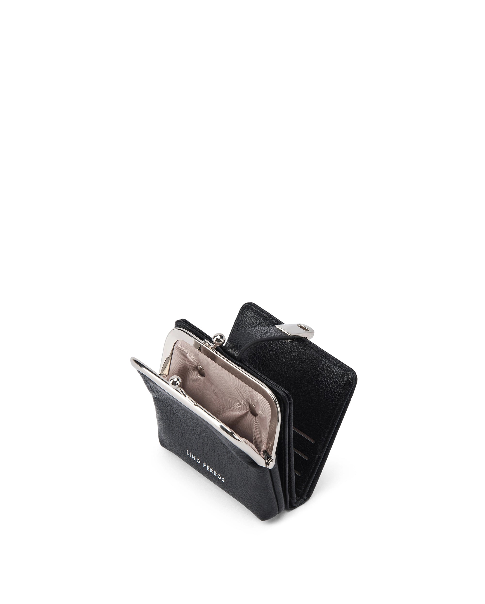 Ella Compact Luxe Black Wallet | Lino Perros
