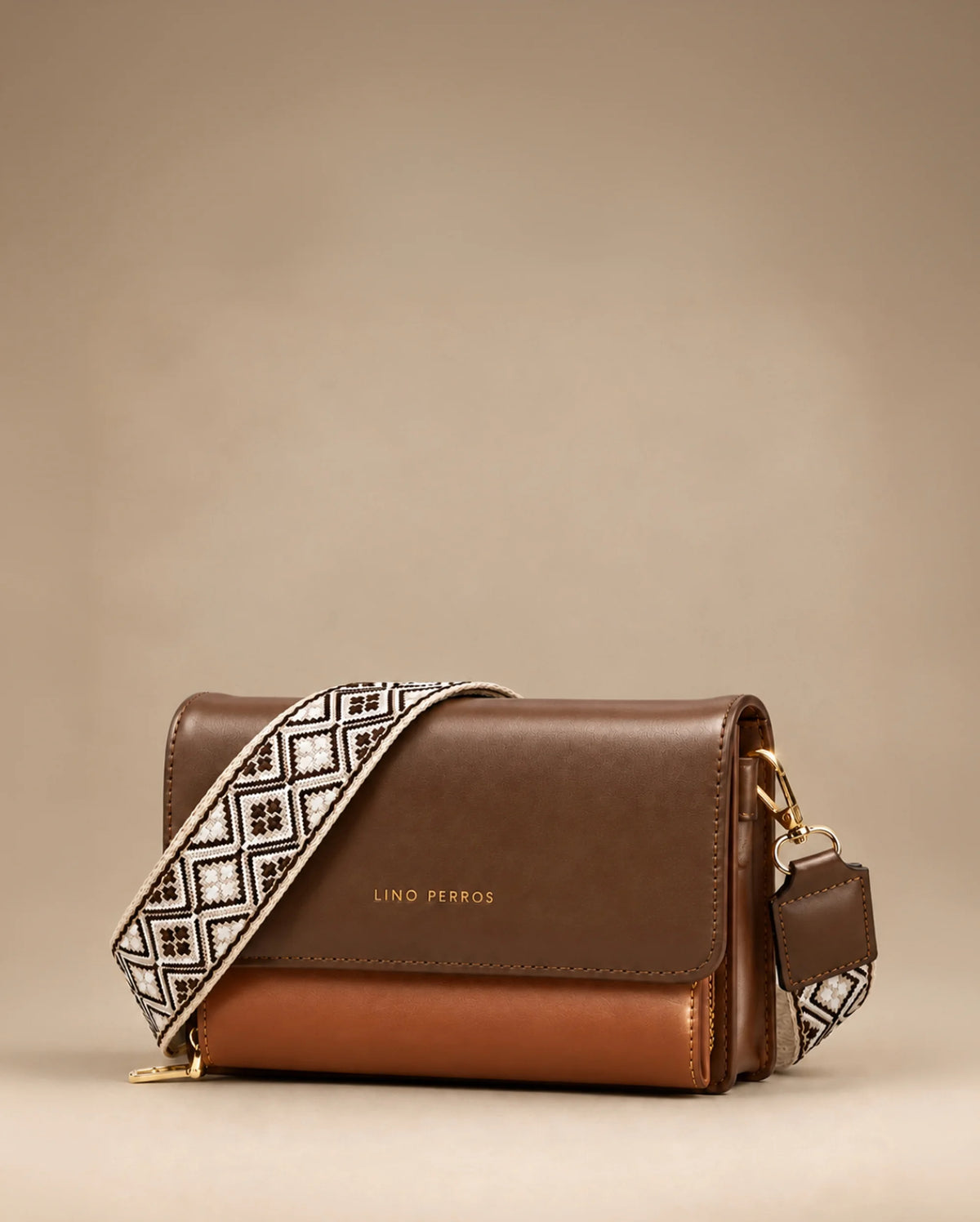 Voyage Mini Boho Tan Sling Bag - Lino Perros