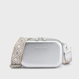 Avril Bold Solid Silver Sling Bag