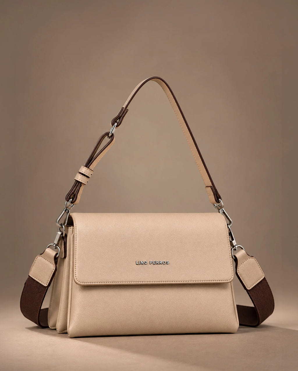 Voyage Mousse Beige Shoulder Bag - Lino Perros