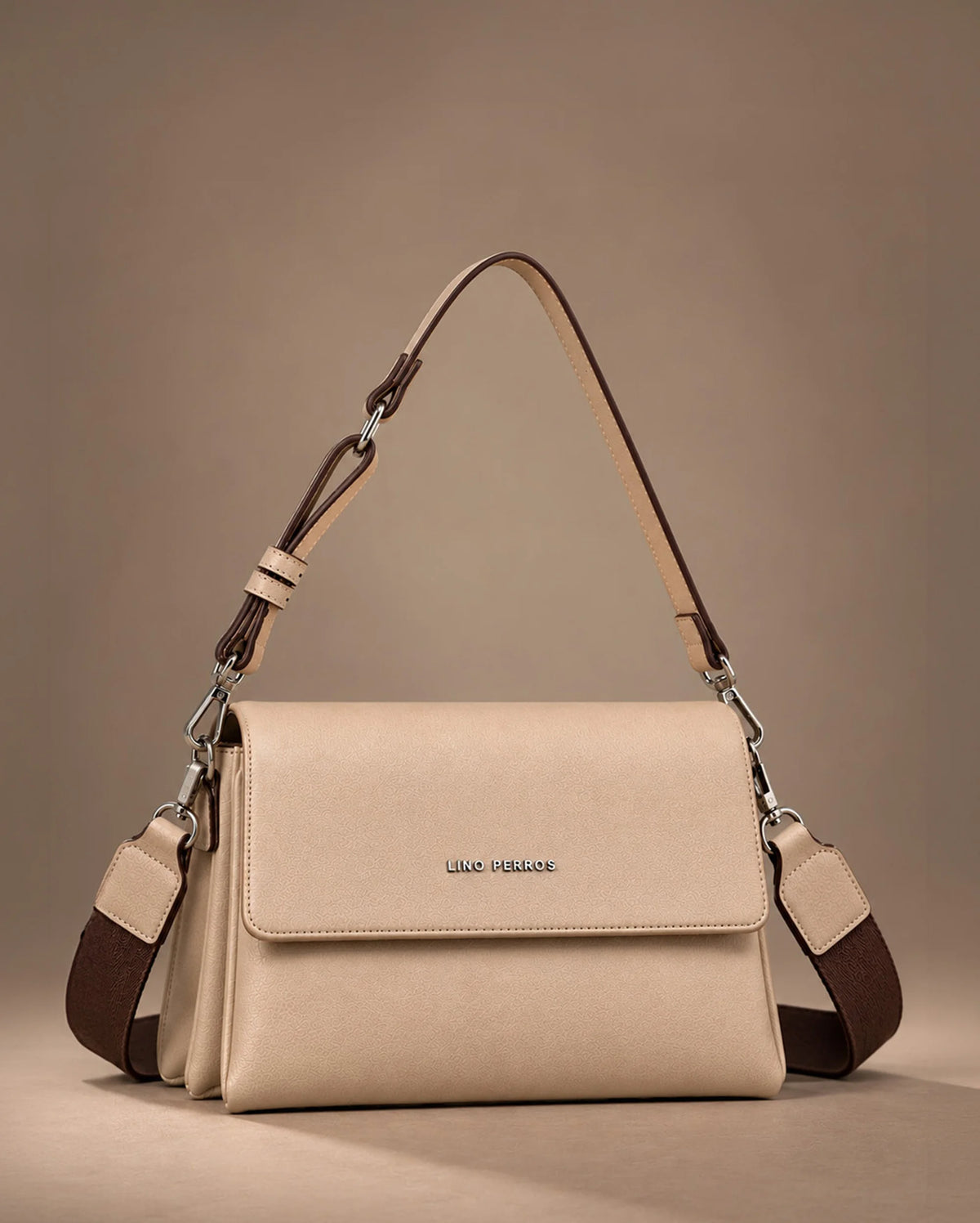 Voyage Mousse Beige Shoulder Bag - Lino Perros