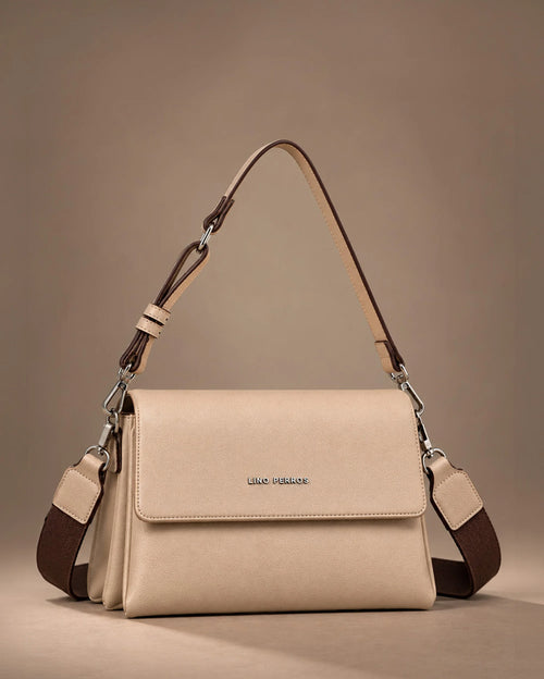 Voyage Mousse Beige Shoulder Bag - Lino Perros