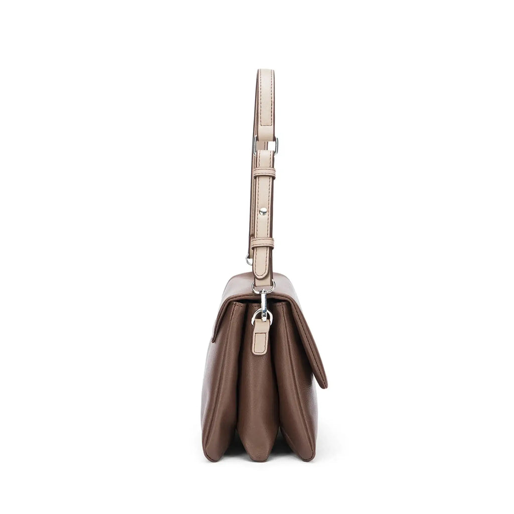 Voyage Mousse Coffee Shoulder Bag - Lino Perros