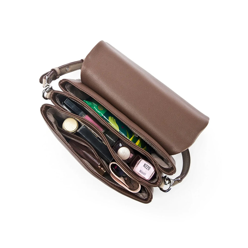 Voyage Mousse Coffee Shoulder Bag - Lino Perros