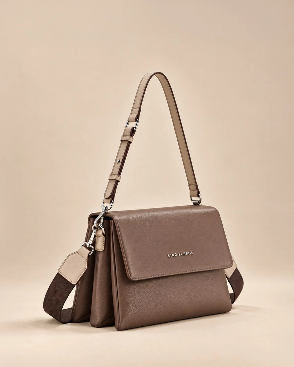 Voyage Mousse Coffee Shoulder Bag - Lino Perros