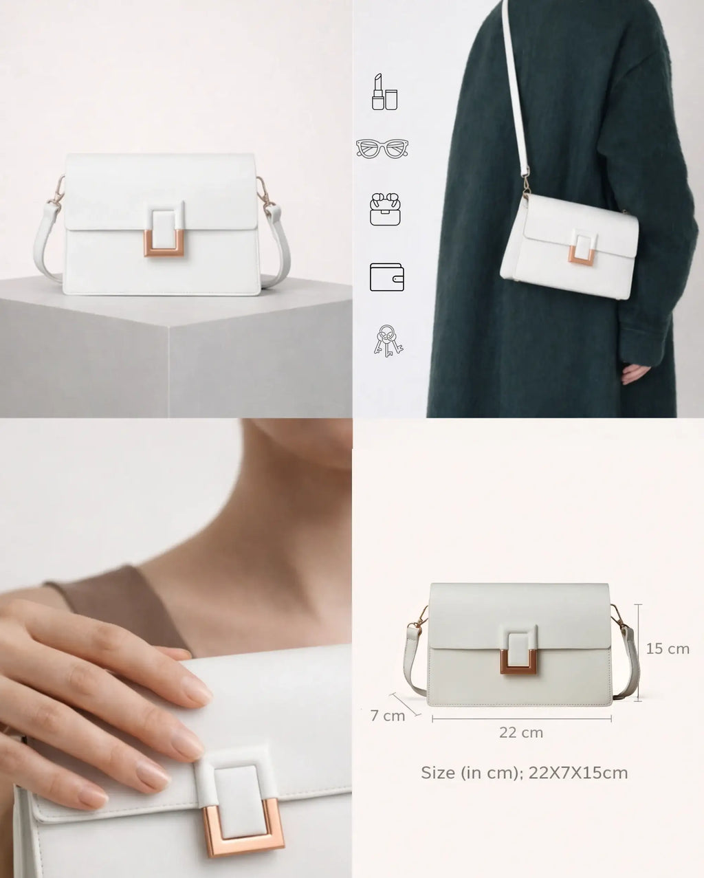 Monroe Mist White Sling Bag - Lino Perros