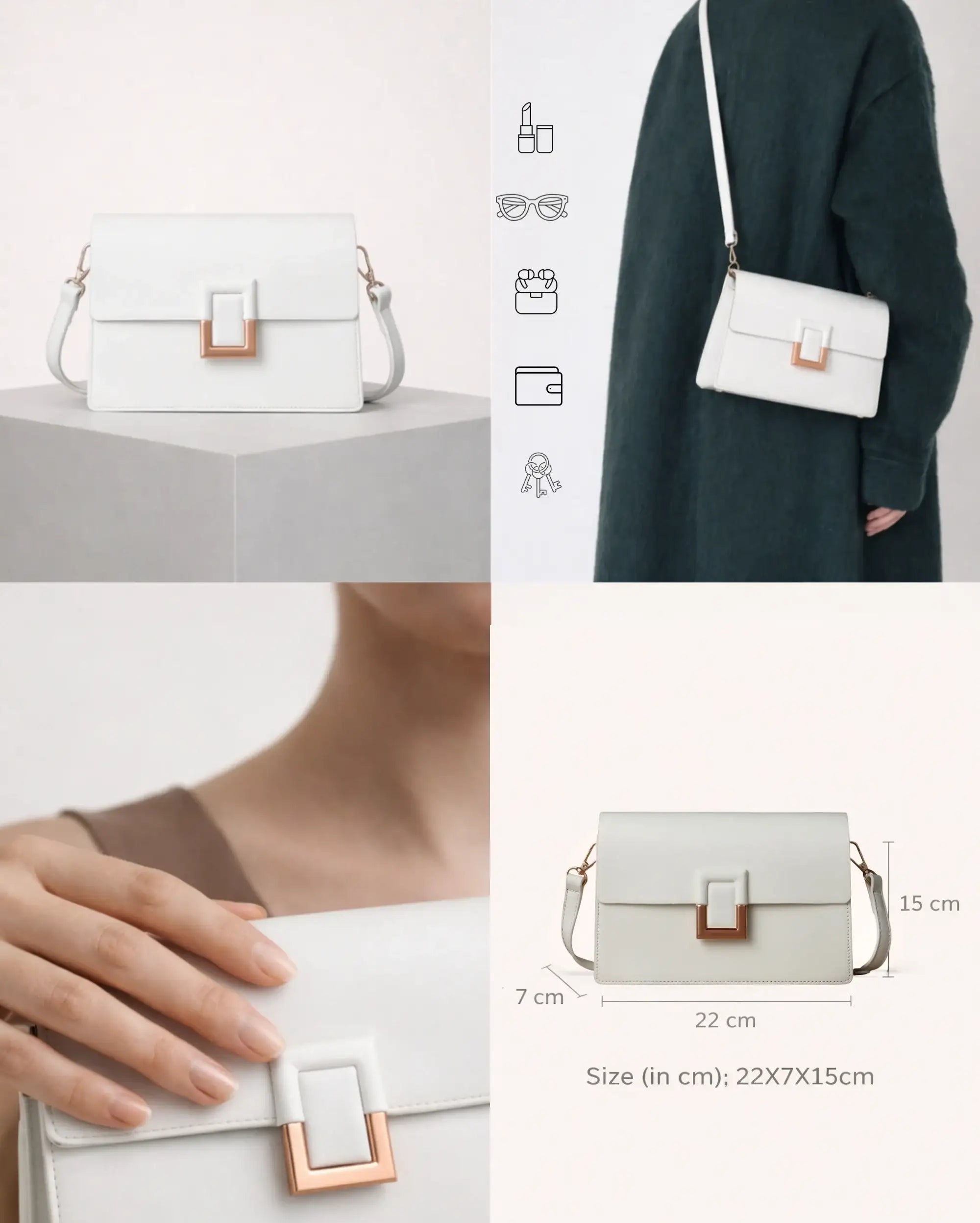 Monroe Mist White Sling Bag - Lino Perros