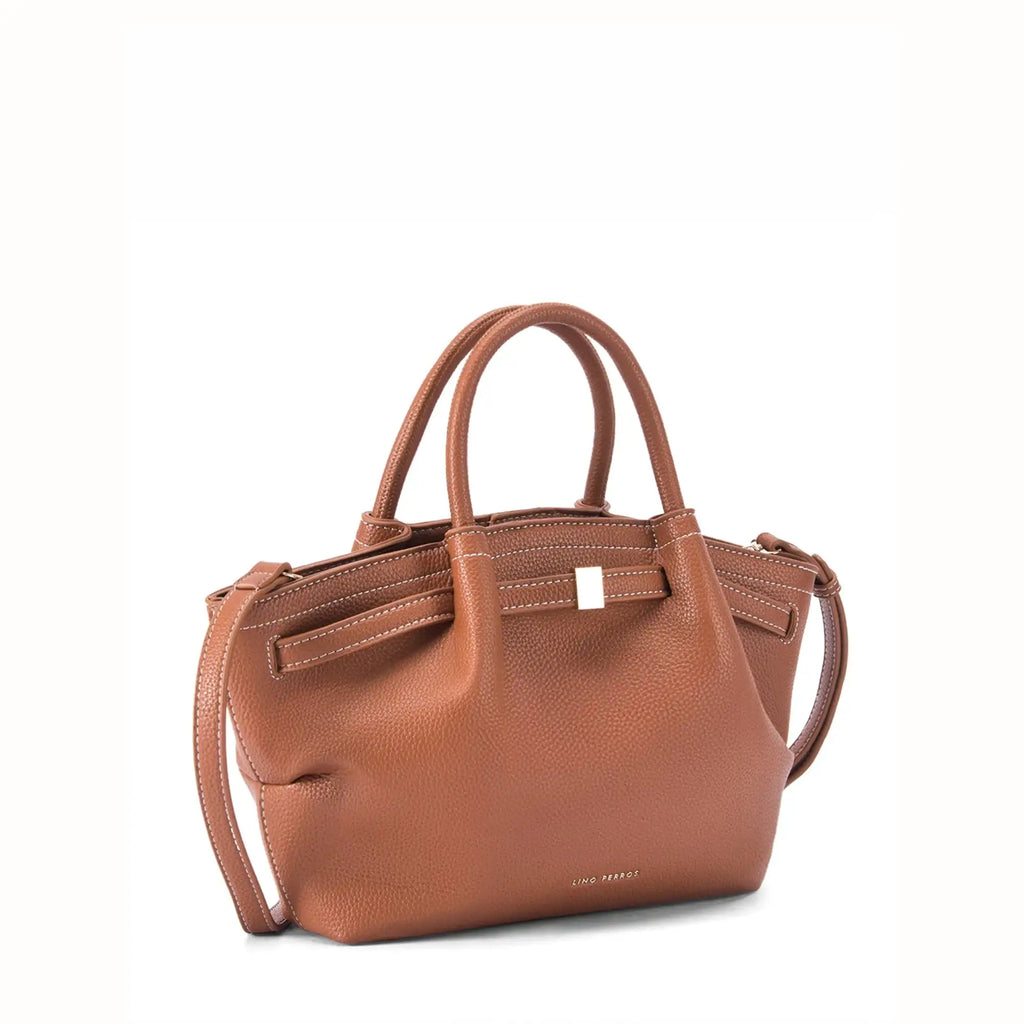Monroe Windsor Tan Satchel bag - Lino Perros