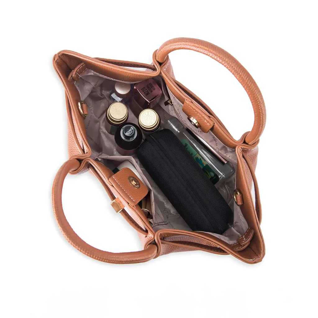 Monroe Windsor Tan Satchel bag - Lino Perros