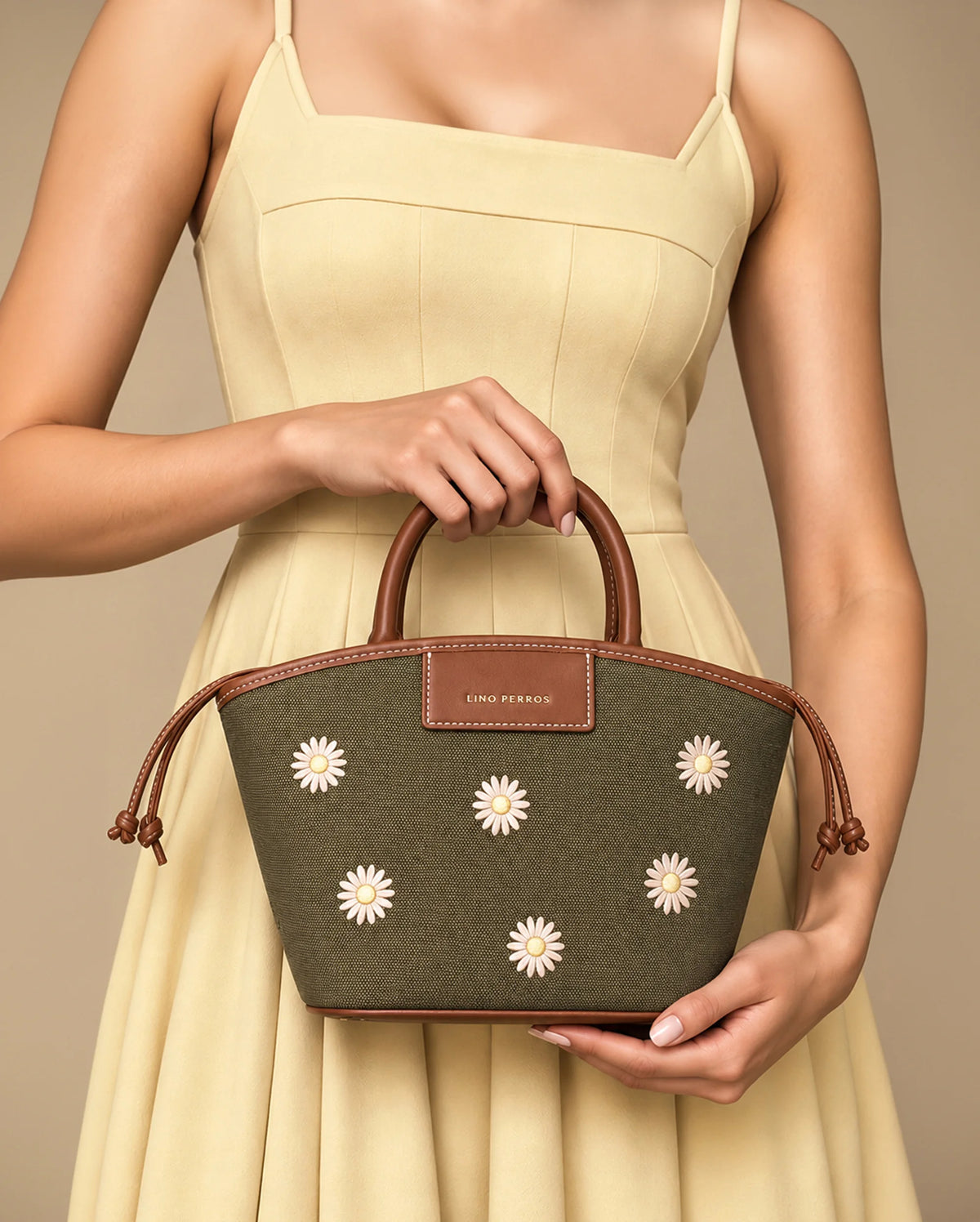 Monroe Daisy Tan Sling Bag - Lino Perros
