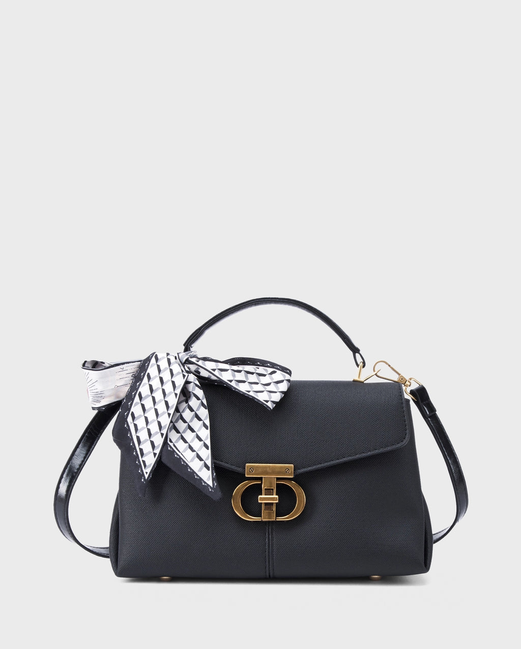 Ella Signature Black Satchel bag | Lino Perros