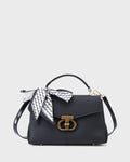 Ella Signature Black Satchel bag | Lino Perros