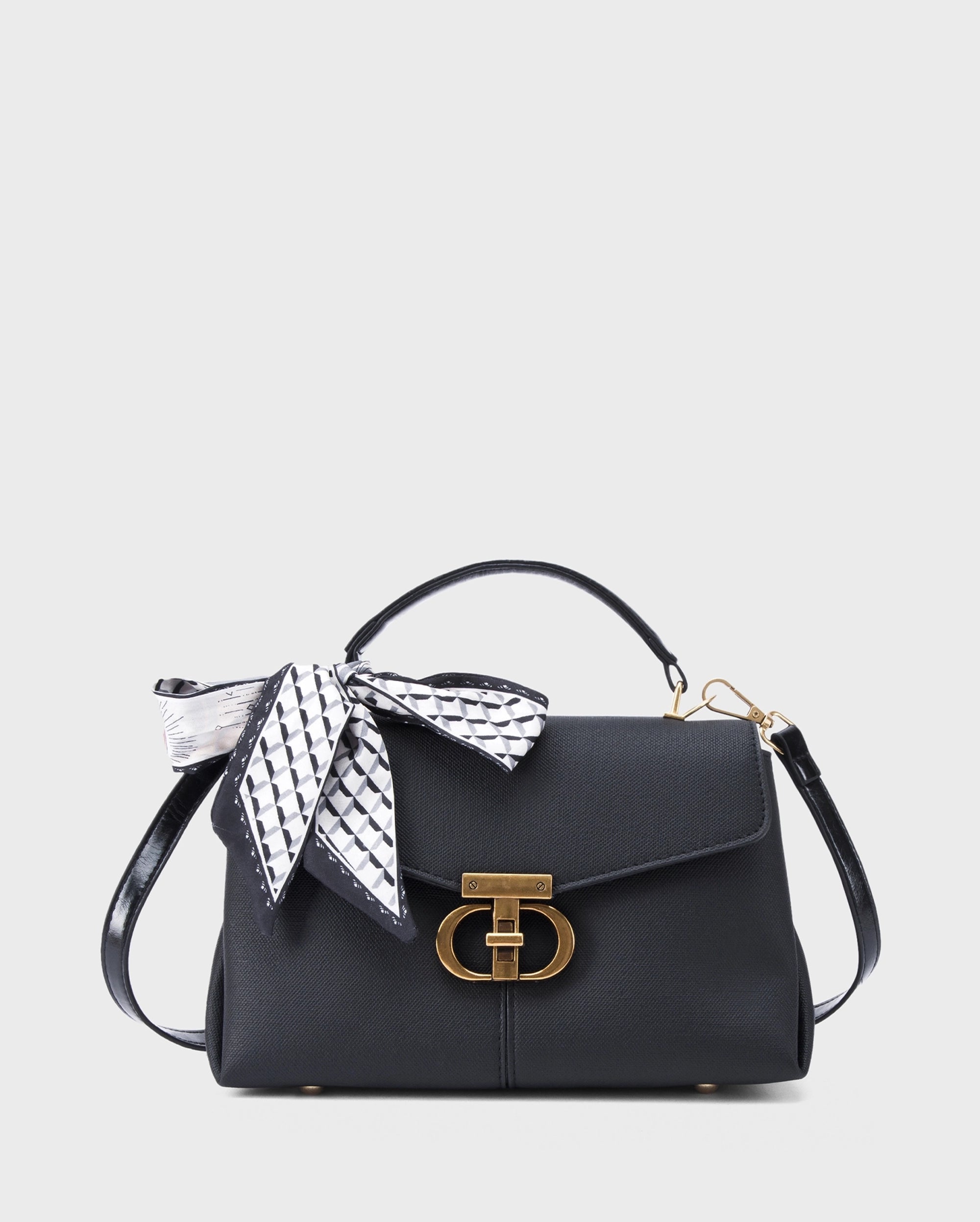 Ella Signature Black Satchel bag | Lino Perros