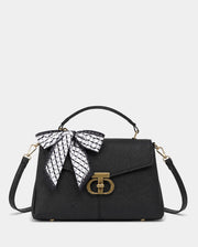 Ella Signature Black Satchel bag