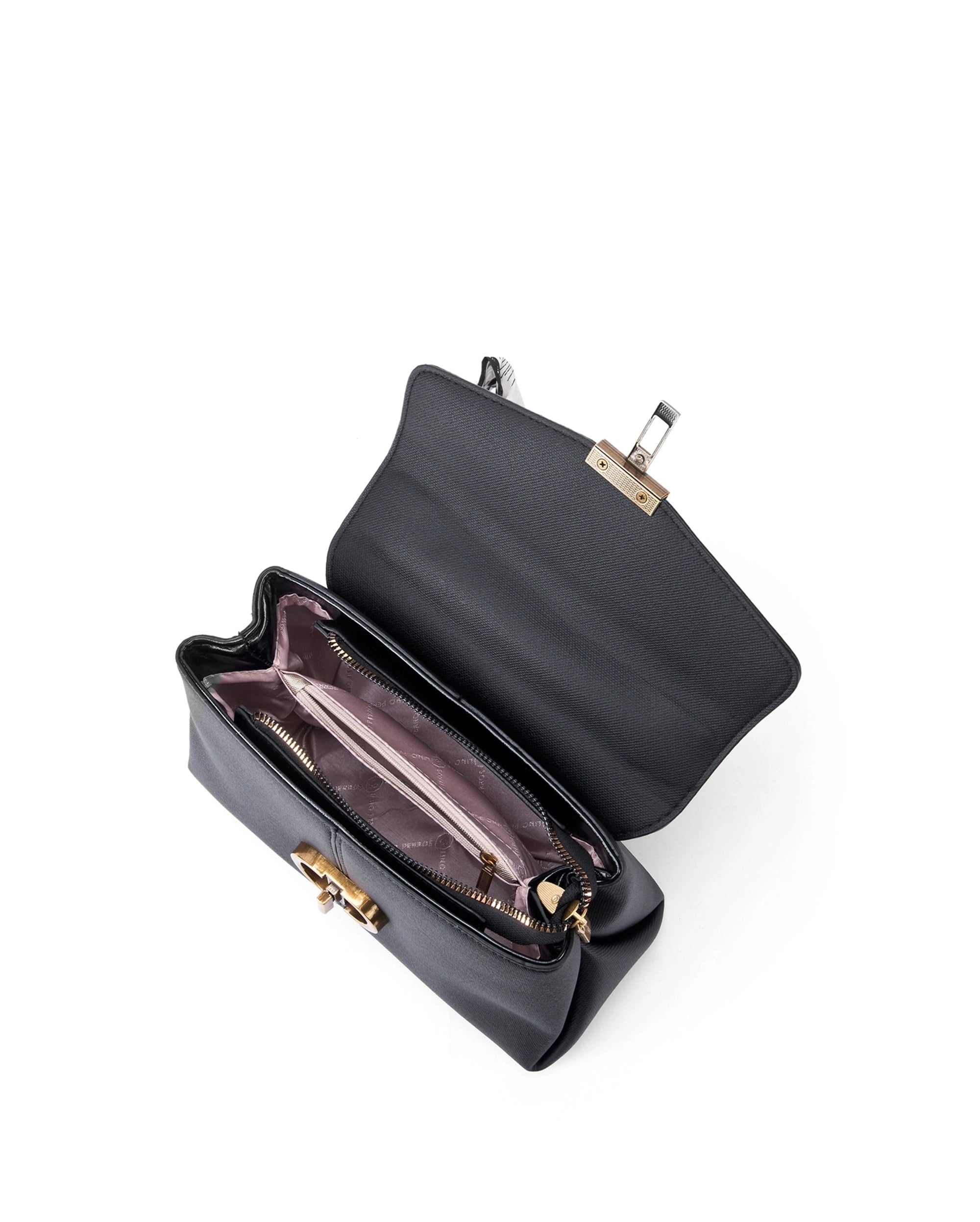 Ella Signature Black Satchel bag