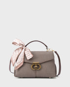 Ella Signature Taupe Satchel bag | Lino Perros