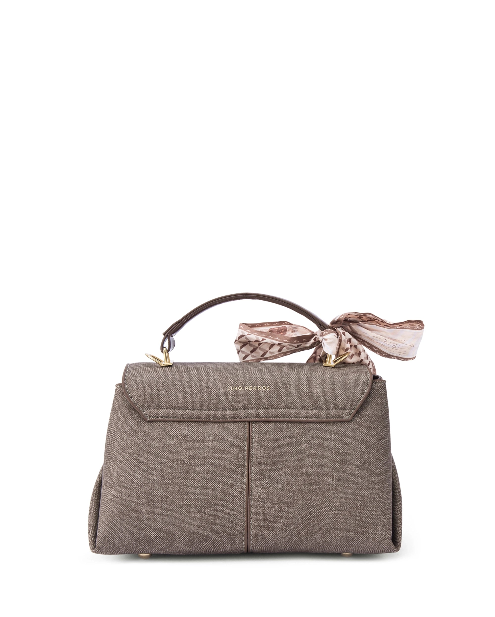 Ella Signature Taupe Satchel bag