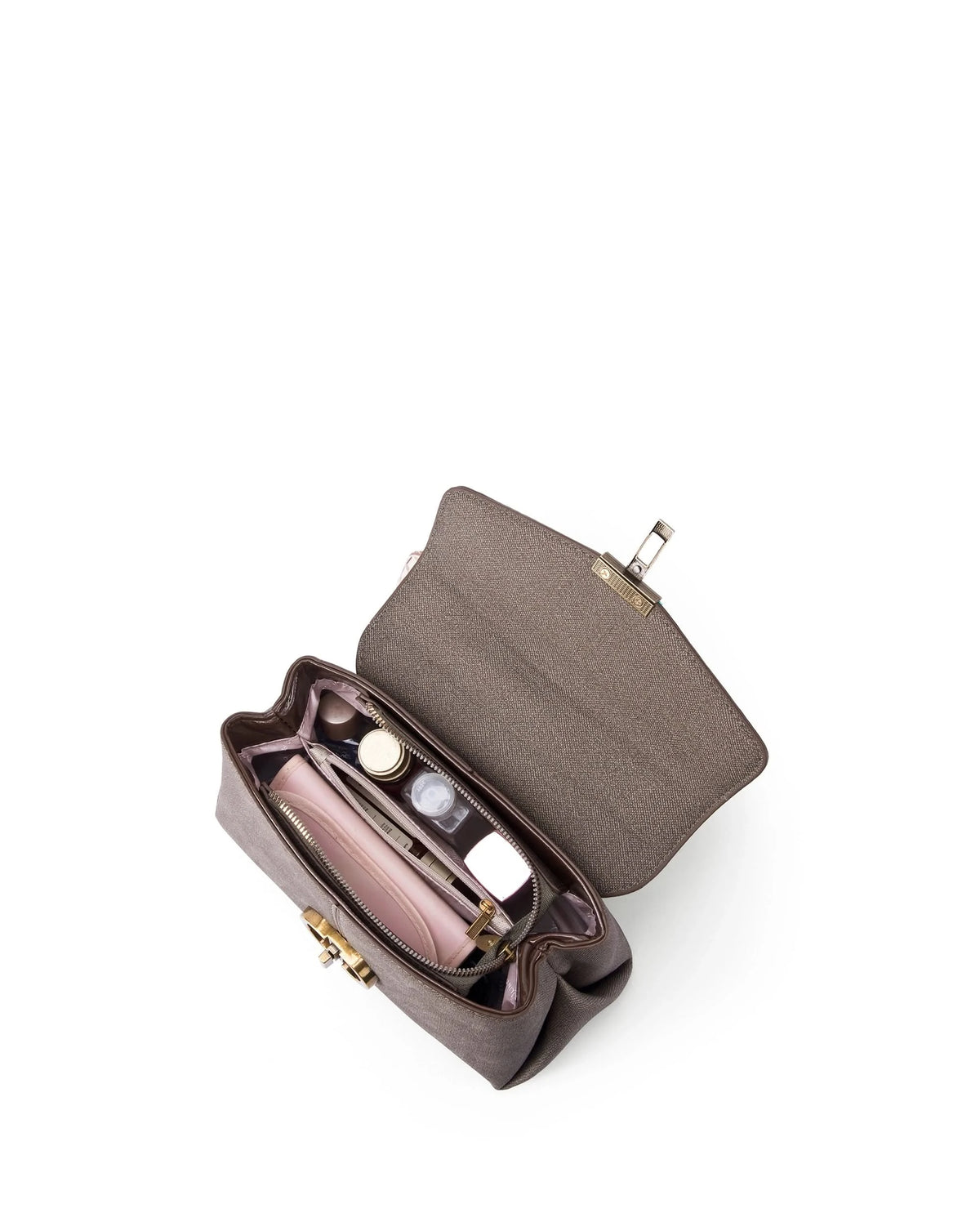 Ella Signature Taupe Satchel bag