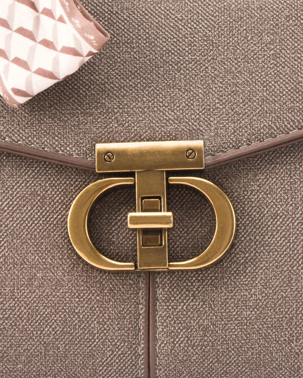 Ella Signature Taupe Satchel bag