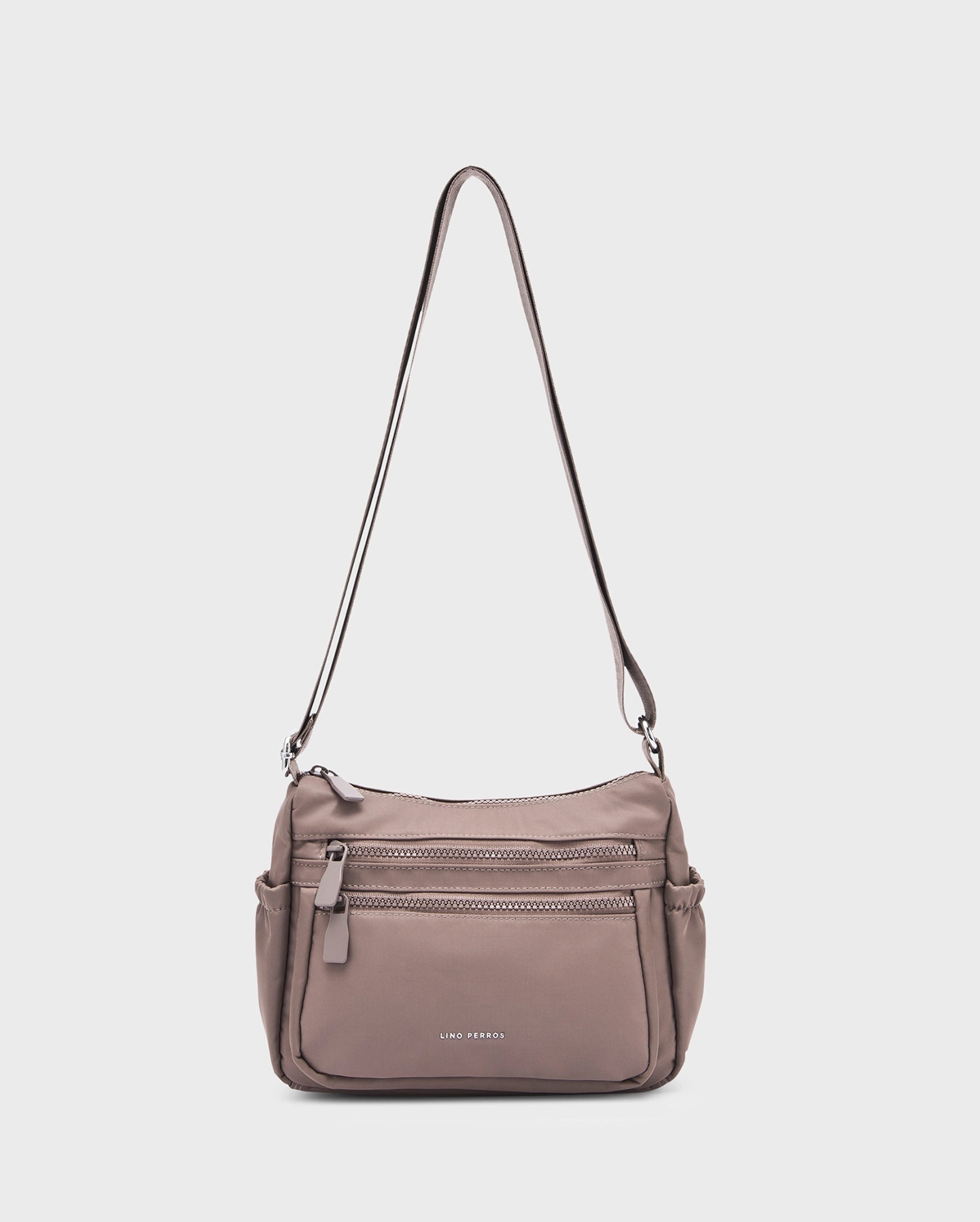 Harper Mode Taupe Sling Bag | Lino Perros