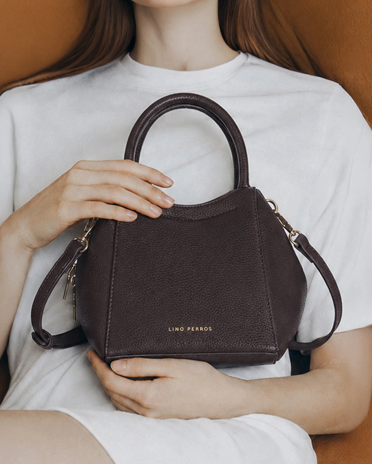 Ella Sculpt Coffee Sling bag | Lino Perros