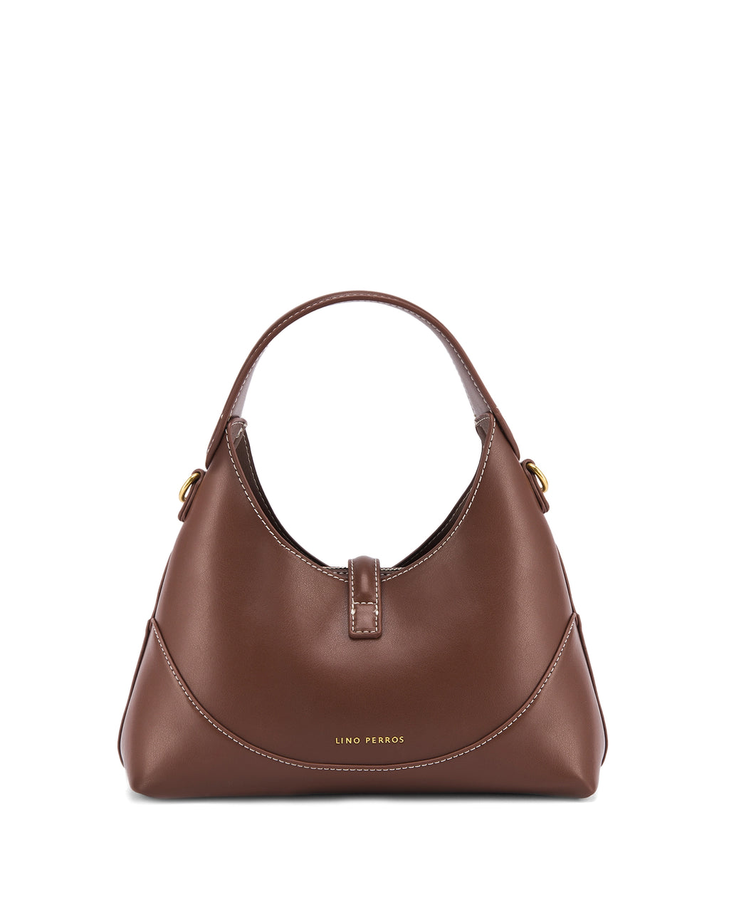 Ella Crescent Brown Handbag | Lino Perros