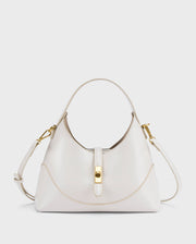 Ella Crescent Off-White Handbag