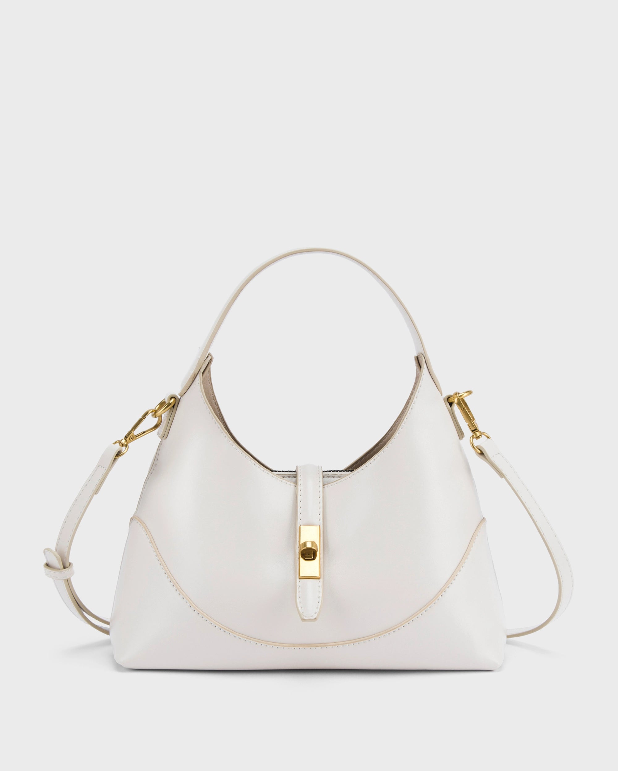 Ella Crescent Off-White Handbag | Lino Perros