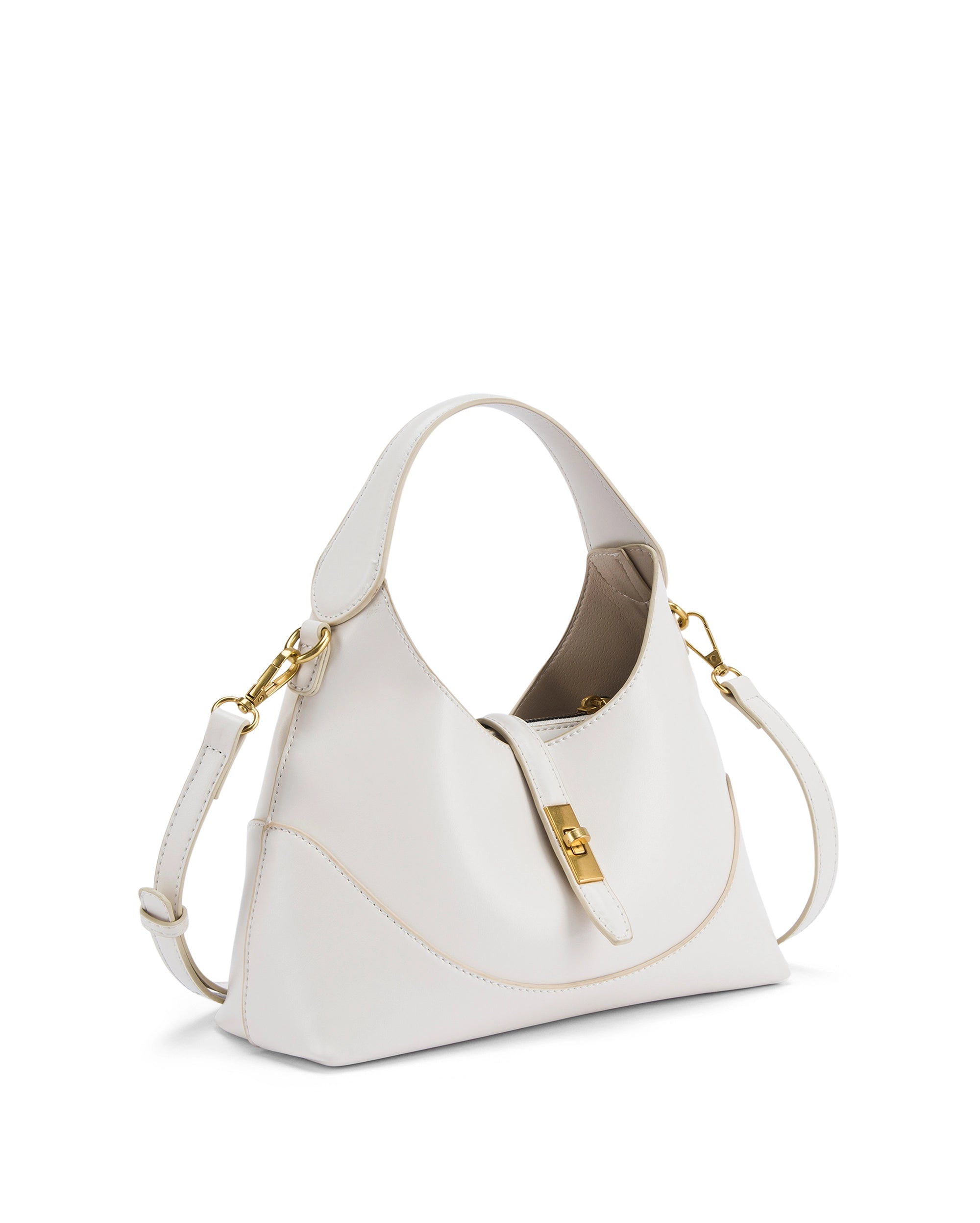 Ella Crescent Off-White Handbag | Lino Perros