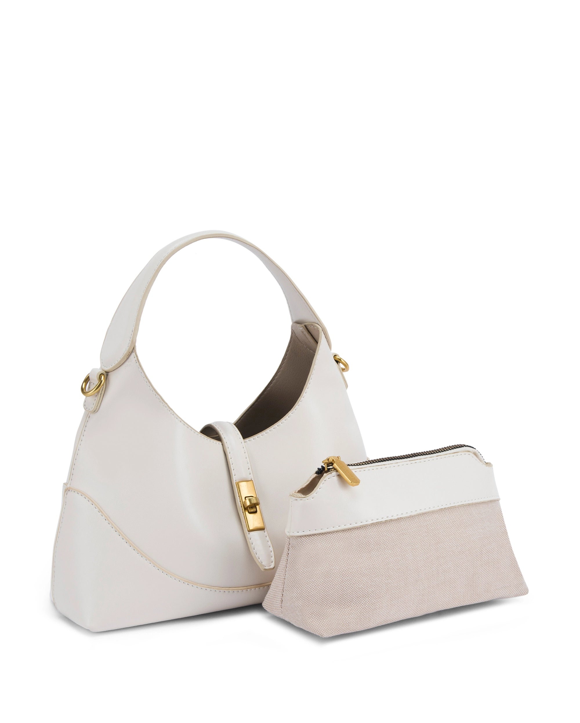Ella Crescent Off-White Handbag | Lino Perros