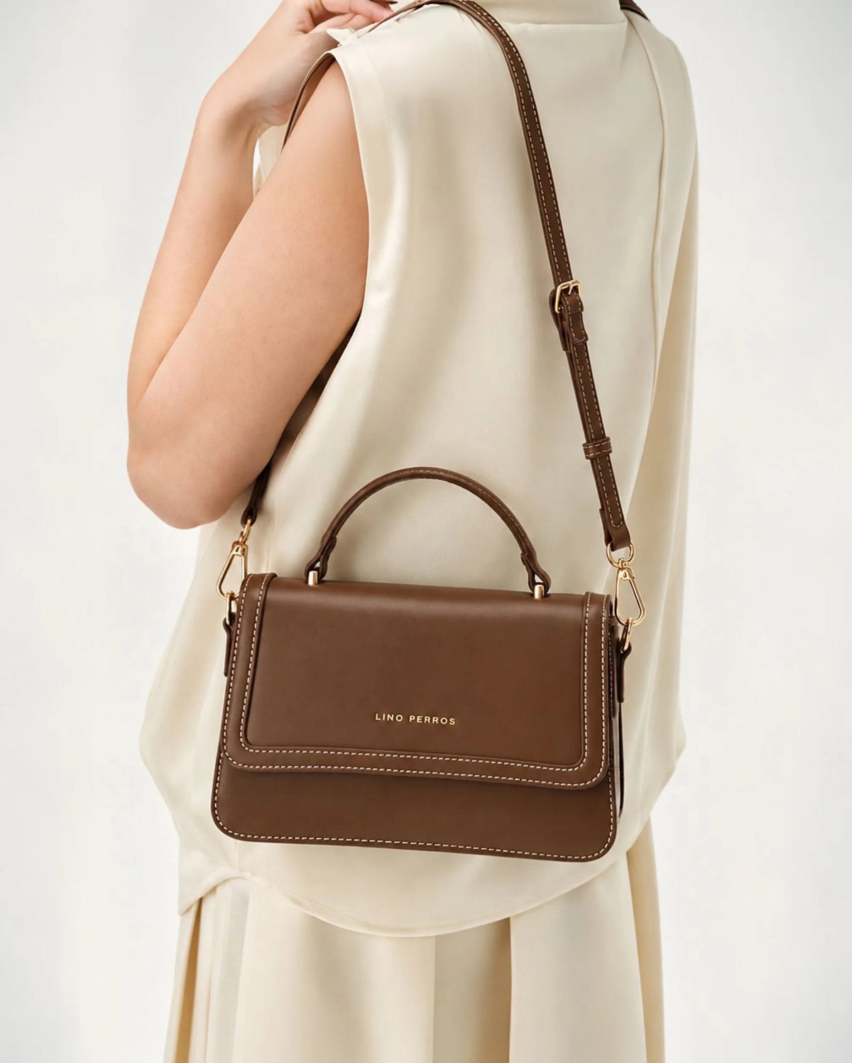 Ella Sylvia Brown Sling Bag | Lino Perros