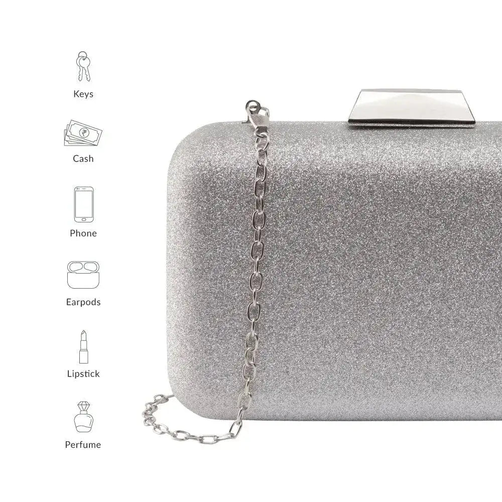 Texas Glitch Silver Clutch - Lino Perros