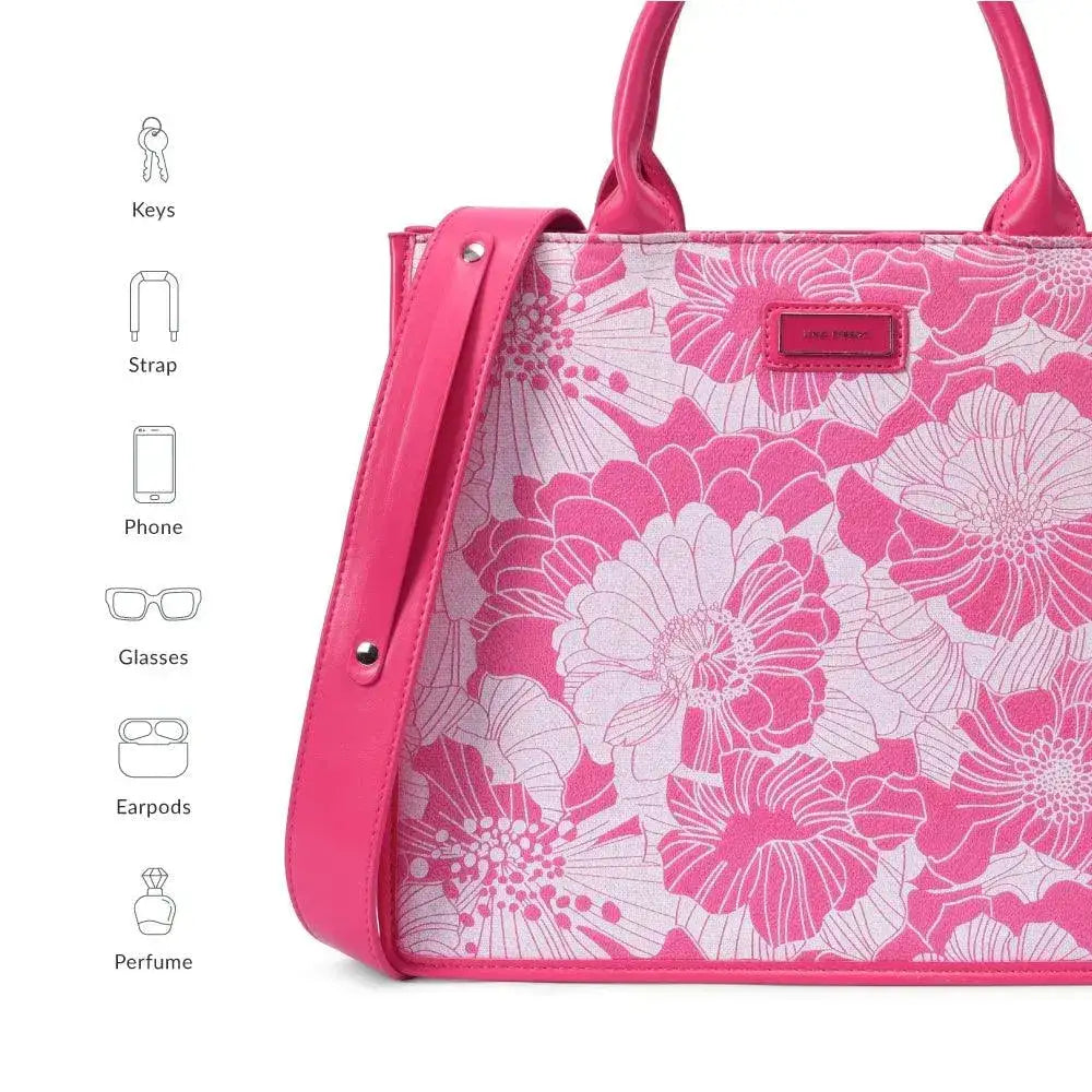 Nelly Café Fuchsia Satchel Bag - Lino Perros