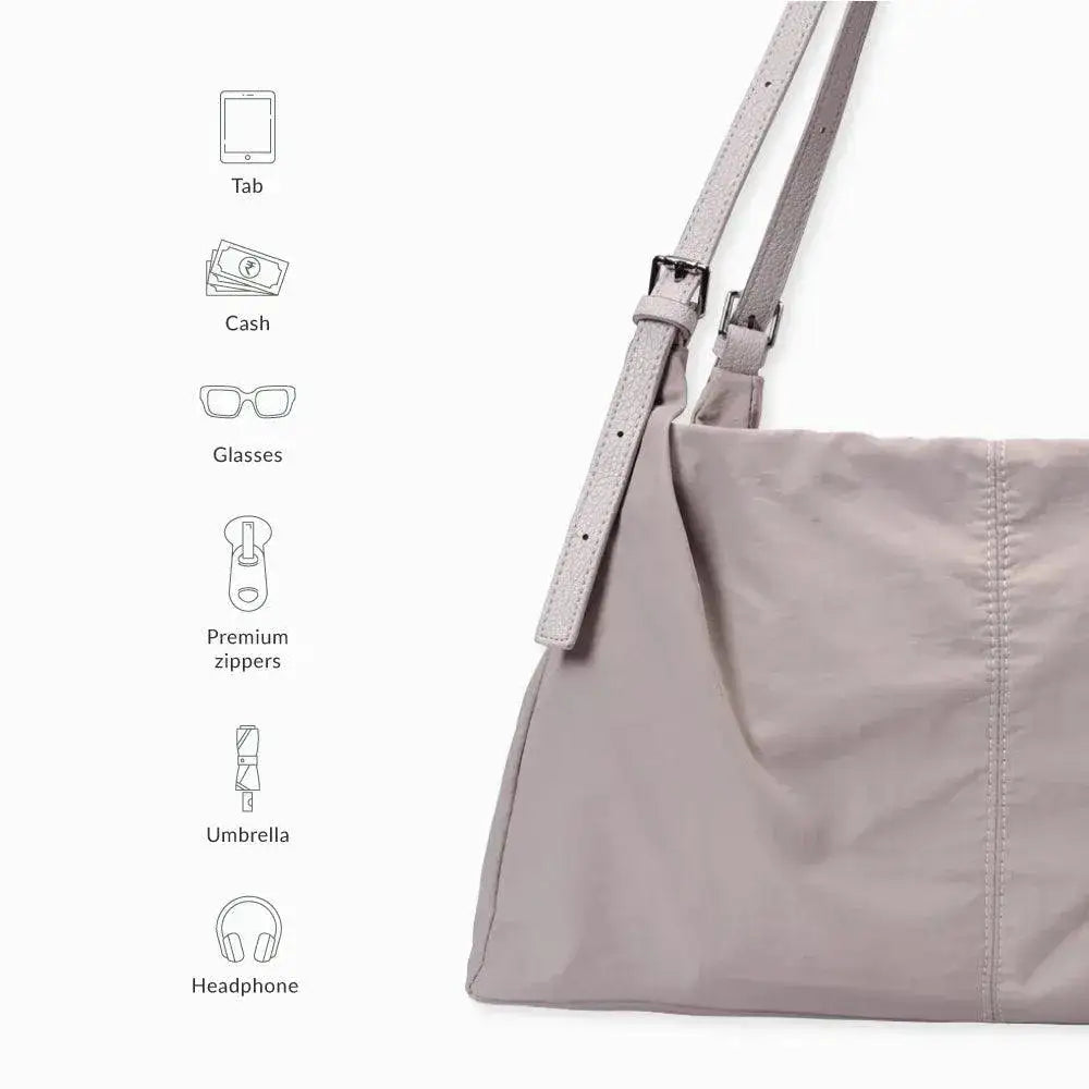 Harper Confident Grey Hobo Handbag - Lino Perros