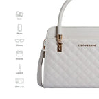 Avril Elle White Satchel Bag - Lino Perros