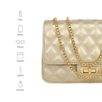 Maddie High Fashion Golden Shoulder Bag - Lino Perros