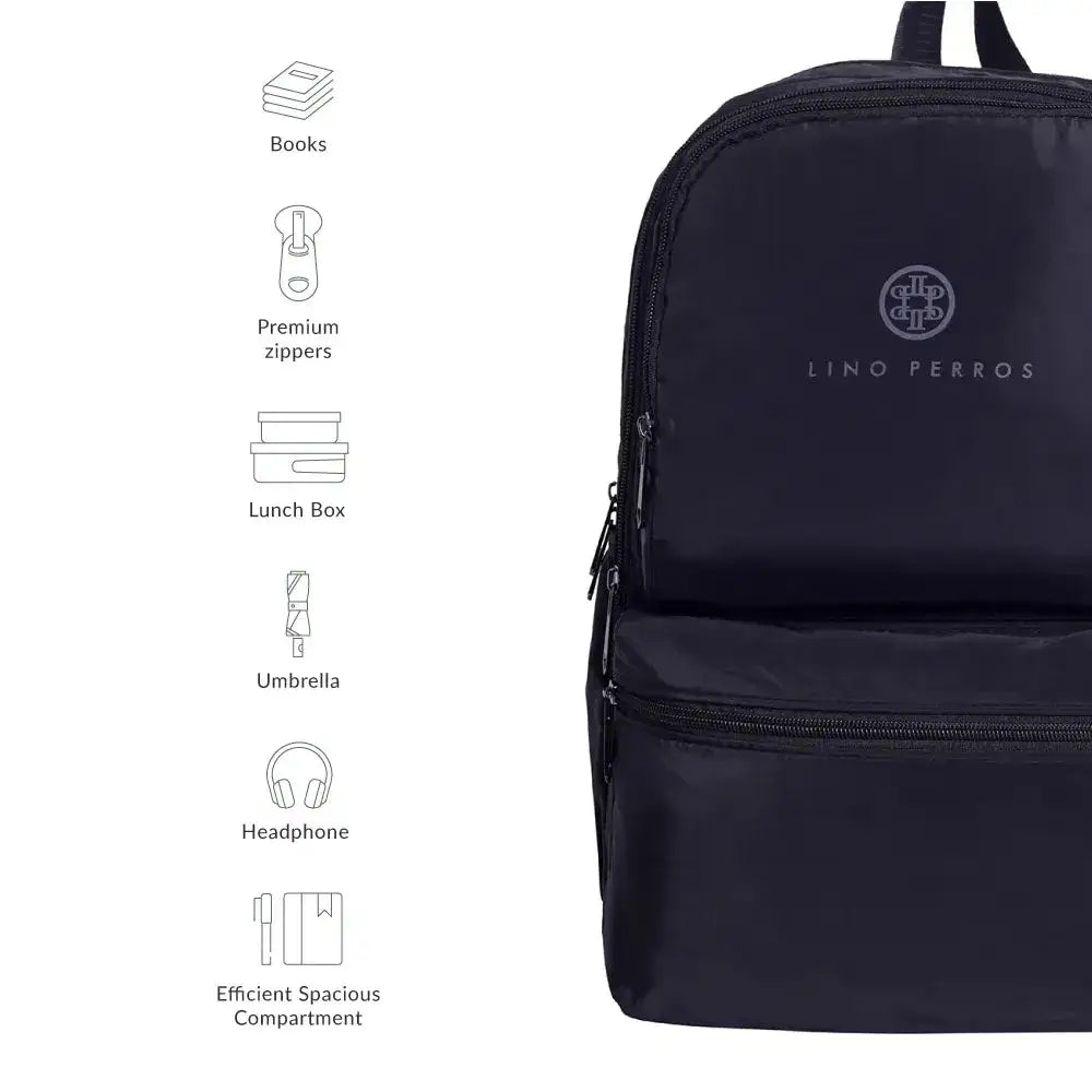 Pacman Essentials Black Backpack - Lino Perros