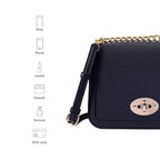 Valley Full Bloom Black Shoulder Bag - Lino Perros