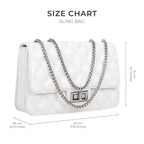 Maddie High Fashion White Shoulder Bag - Lino Perros
