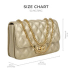 Maddie High Fashion Golden Shoulder Bag - Lino Perros