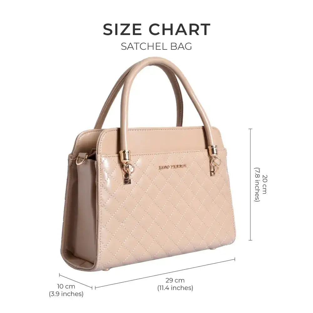 Avril Elle Beige Satchel Bag - Lino Perros