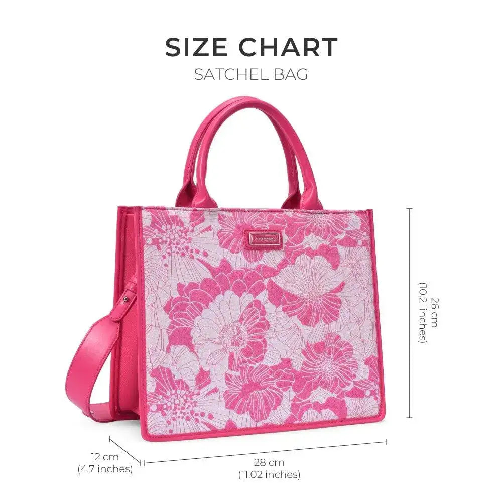 Nelly Café Fuchsia Satchel Bag - Lino Perros