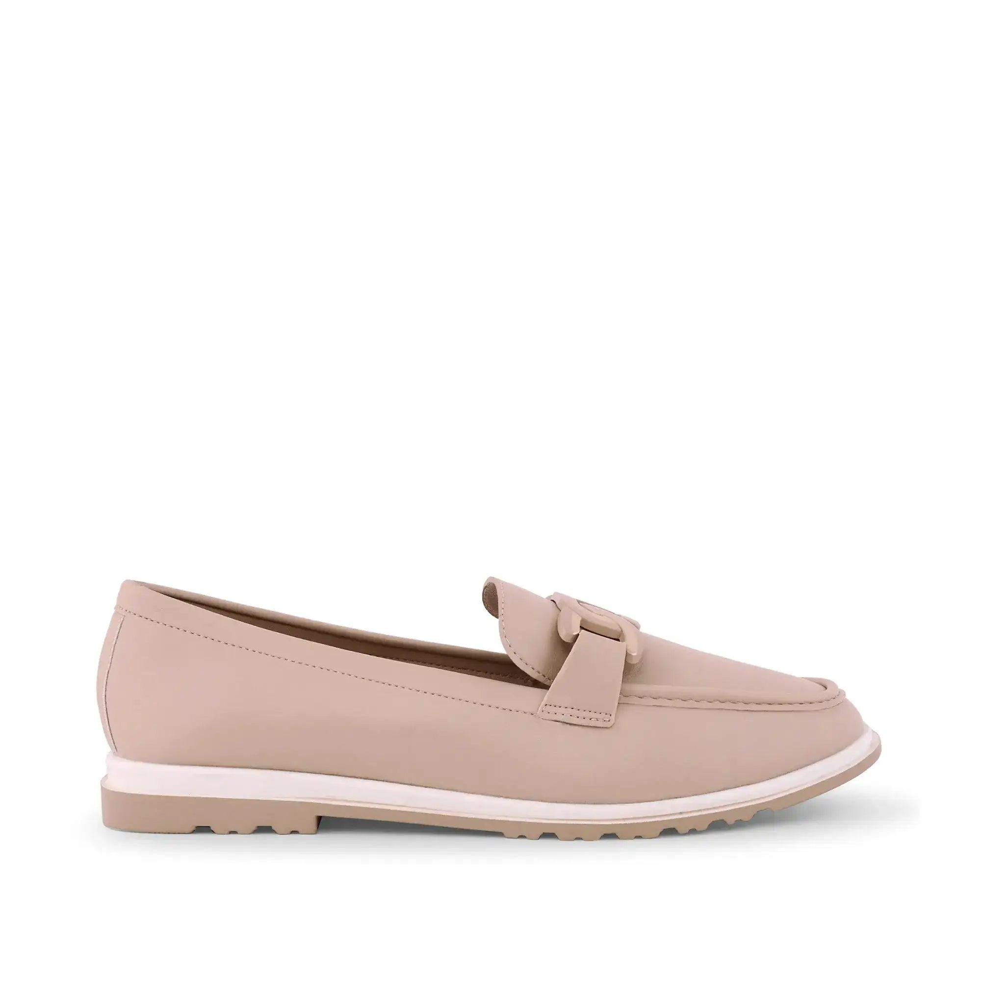 Ava Casual Chain Beige Loafers - Lino Perros