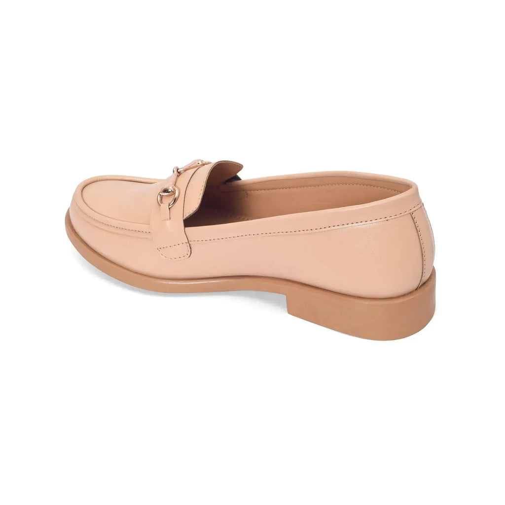 Ava Casual Chain Nude Loafers - Lino Perros