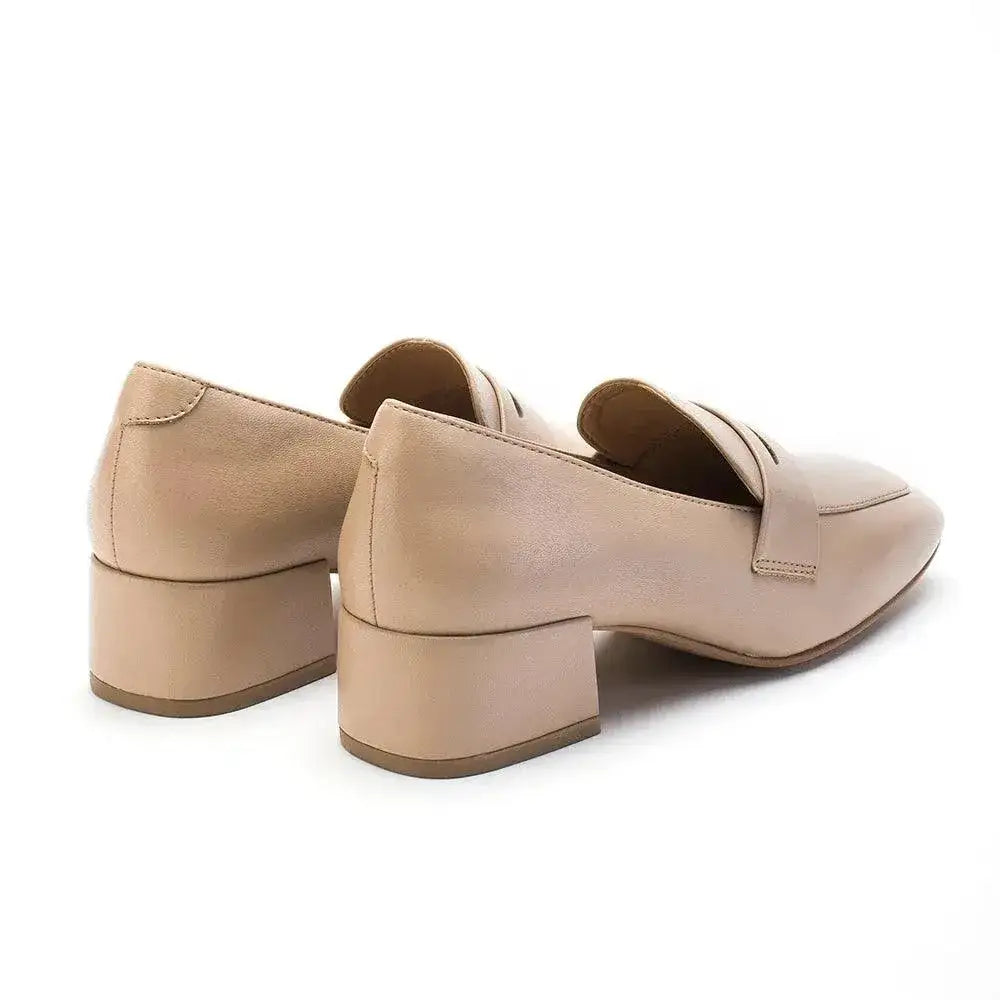Ava Formal Penny Beige Loafers - Lino Perros