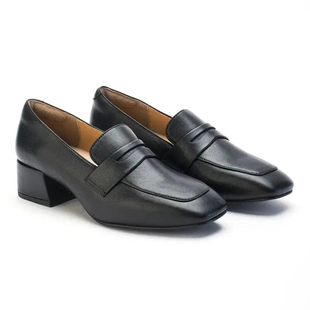 Ava Formal Penny Black Loafers - Lino Perros