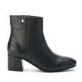 Ava Leather Ankle-Length Black Boots - Lino Perros
