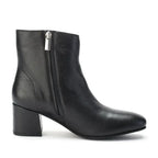 Ava Leather Ankle-Length Black Boots - Lino Perros