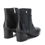 Ava Leather Ankle-Length Black Boots - Lino Perros